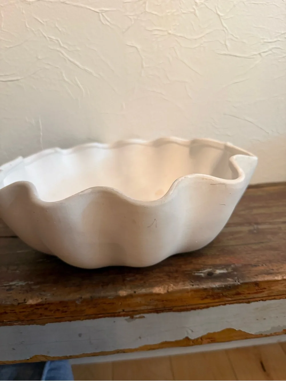 Studio McGee x Threshold Scalloped Ceramic Bowl in White/Cream